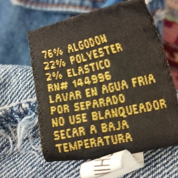 Denim land Paris Collection Women's boho fringe button-up Jean jacket sz large - Picture 12 of 14